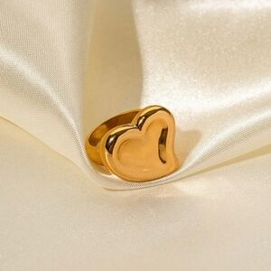Inner Harmoni 18K Gold Plated Chunky Gold Heart Ring
